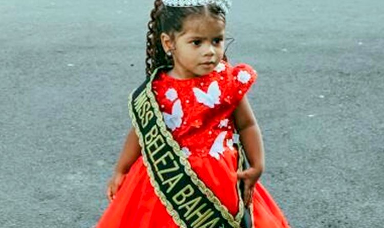 Miss Beleza Baby Bahia 2021 é Lara Vallentina, moradora da região de Pau da Lima, mas especificamente da Tabela.